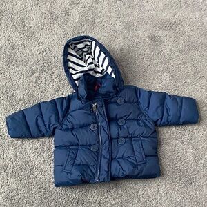 GAP Baby 6-12 months Navy Blue puffer Jacket